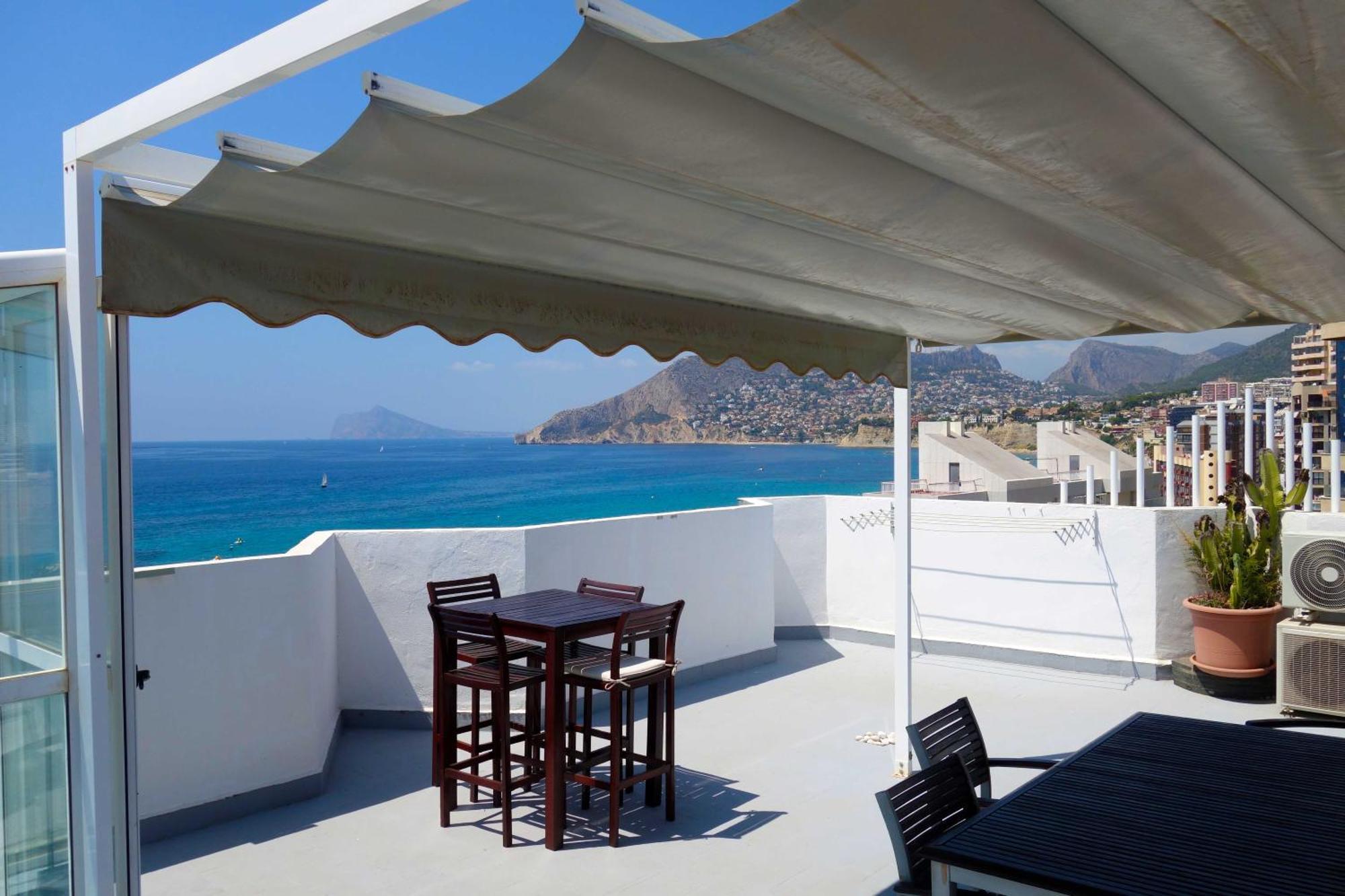 Ático Calpe primera línea de playa Exterior foto